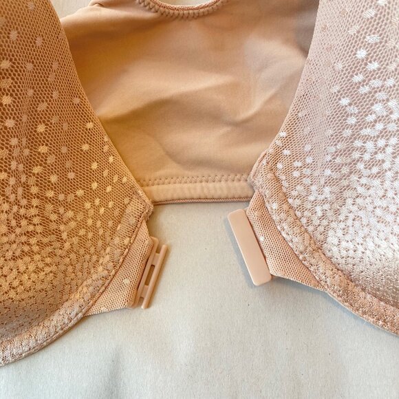 Wacoal Bra 36DDD Rose Dust Back Appeal Front Close T Shirt Underwire - Picture 4 of 9